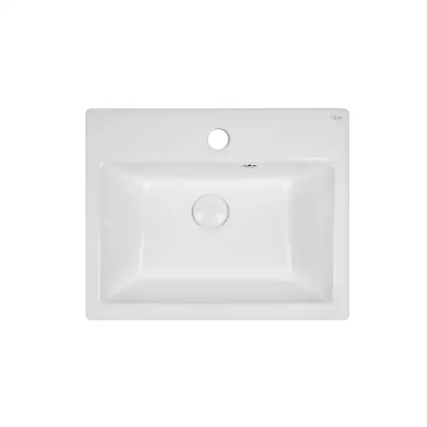 Раковина подвесная моноблок Qtap Tern 465х385х370 White с донным клапаном QT1711G803W