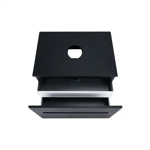 Тумба подвесная Qtap Virgo 700х476х469 Black/White со столешницей QT1879TPА702BW Тумба подвесная Qtap Virgo 700х476х469 Black/White со столешницей QT1879TPА702BW