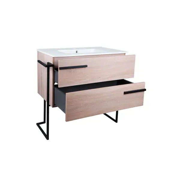 Комплект Qtap Taurus 800х800х437 Whitish oak тумба напольная + раковина врезная QT2471TNT803WO Комплект Qtap Taurus 800х800х437 Whitish oak тумба напольная + раковина врезная QT2471TNT803WO