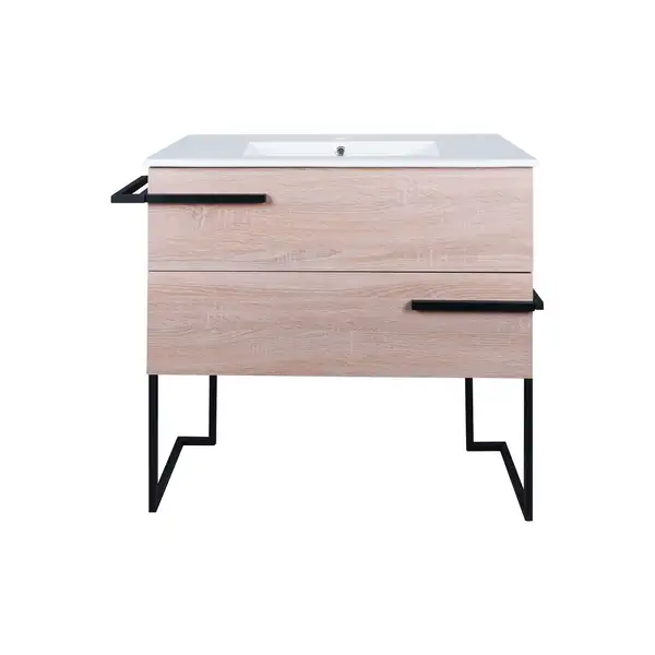 Комплект Qtap Taurus 800х800х437 Whitish oak тумба напольная + раковина врезная QT2471TNT803WO Комплект Qtap Taurus 800х800х437 Whitish oak тумба напольная + раковина врезная QT2471TNT803WO