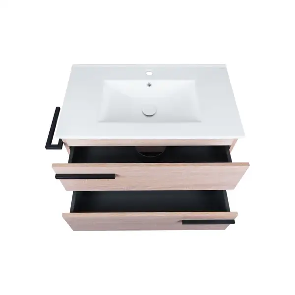 Комплект Qtap Taurus 800х800х437 Whitish oak тумба напольная + раковина врезная QT2471TNT803WO Комплект Qtap Taurus 800х800х437 Whitish oak тумба напольная + раковина врезная QT2471TNT803WO