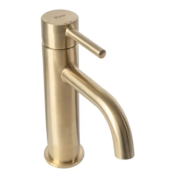 Смеситель для раковины (умывальника) REA LUNGO BRUSHED GOLD низкий (REA-B4527) Смеситель для раковины (умывальника) REA LUNGO BRUSHED GOLD низкий (REA-B4527)