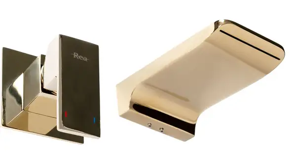 Смеситель для раковины (умывальника) REA MASON GOLD  + BOX скрытого монтажа (REA-B5150)