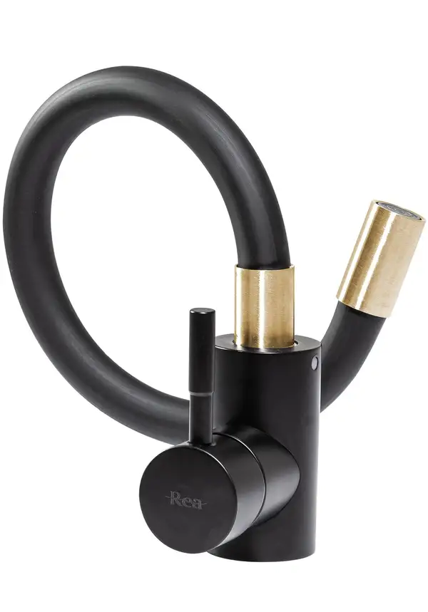 Змішувач для кухні REA CLEVER BLACK GOLD MATT чорний\матове золото (REA-B5219)