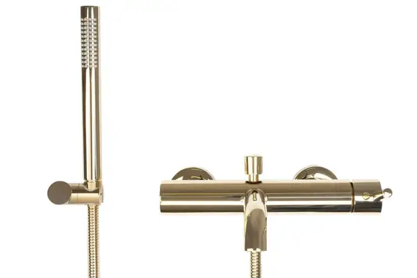 Rea Lungo Gold Змішувач для ванни та душу, золотий (REA-B6635) Rea Lungo Gold Змішувач для ванни та душу, золотий (REA-B6635)