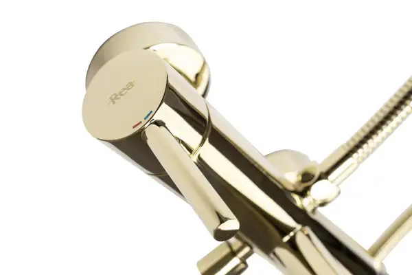 Rea Lungo Gold Змішувач для ванни та душу, золотий (REA-B6635) Rea Lungo Gold Змішувач для ванни та душу, золотий (REA-B6635)