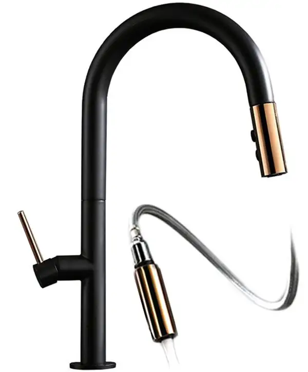 Смеситель для кухни REA APOLLO BLACK ROSE GOLD (REA-B9600) Смеситель для кухни REA APOLLO BLACK ROSE GOLD (REA-B9600)