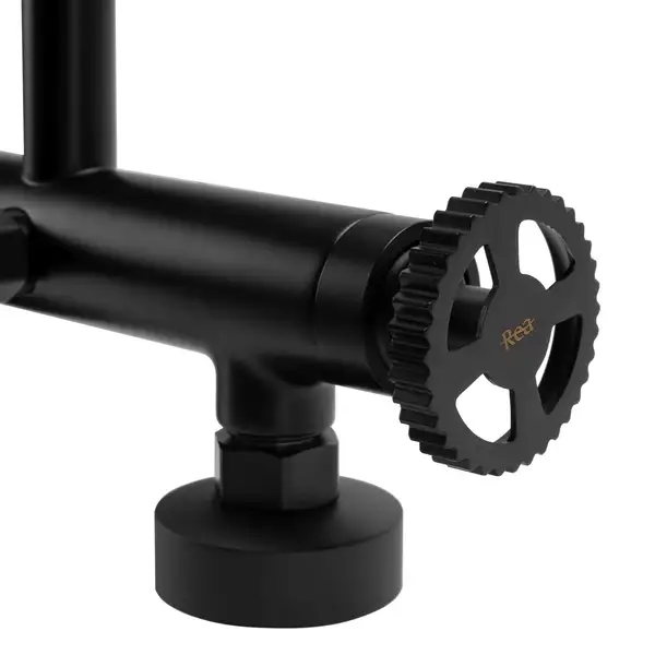 Смеситель для ванны и душа REA VERTIGO BLACK MAT черный настенный (REA-B9669)