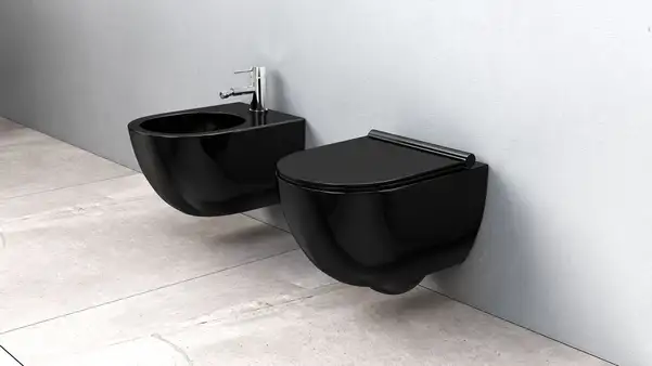 Подвесное биде REA CARTER BLACK черный (REA-C4210)