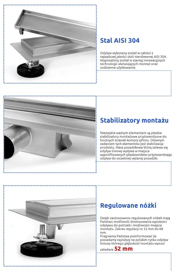 Трап для душа REA PURE NEO 50 см (REA-G0090)
