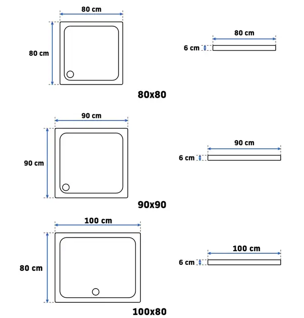 Rea Savoy Душовий піддон 90x90, чорний (REA-K4803) Rea Savoy Душовий піддон 90x90, чорний (REA-K4803)