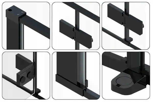 Душевая дверь REA FARGO BLACK MATT 100 (REA-K6330) Душевая дверь REA FARGO BLACK MATT 100 (REA-K6330)