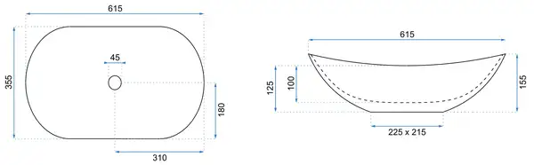 Rea Royal 60 Умывальник накладной, белый (REA-U0441)