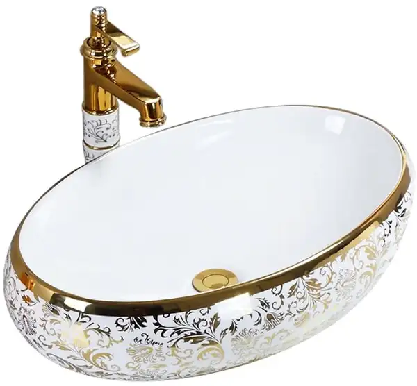 Умывальник (раковина) REA MERYL WHITE GOLD накладной (REA-U5054)
