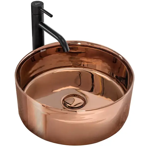 Умывальник (раковина) REA IDA ROSE GOLD накладной розовое золото (REA-U7401)