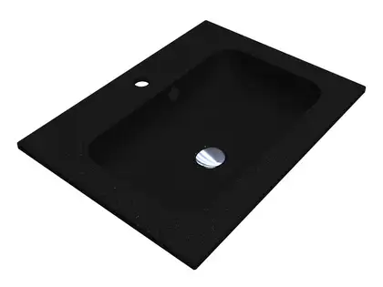 MIRAGGIO Умывальник DELLA 600 BLACK MIRASTONE (0000794)