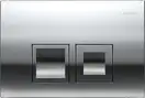 Клавиша смыва, двойной смыв Geberit Delta 50 (пластик хром глянцевый) (115.135.21.1)