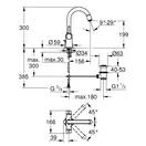 Змішувач для раковини L-розміру Grohe Grandera (21107IG0)