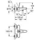 Grohe Eurodisc Joy Смеситель для ванны, хром (23431LS0)