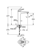 Змішувач на стільницю для раковини XL-розміру Grohe Eurostyle (23570003)