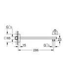 Душовий кронштейн 286 мм Grohe Rainshower (27709000)
