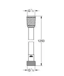 Душовий шланг 1250 Grohe Relexaflex (28150001)