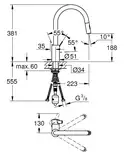 Grohe Eurosmart Cosmopolitan Смеситель для кухни, хром (31481001)