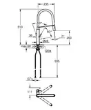 Змішувач для кухні з гнучким виливом Grohe Concetto new (31491000)