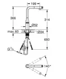 Grohe Essence SmartControl Смеситель для кухни, хром (31615000)