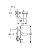 Grohe Grohtherm 1000 Cosmopolitan M Термостат для ванны, хром (34215002)