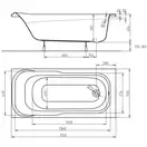 Kolo Sensa Ванна прямоугольная 150x70 см, белая (XWP355000N)