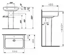 Раковина подвесная 55 х 48 см Laufen Pro (H8189510001041)