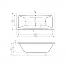 Roca VITA Ванна акриловая прямоугольная 180x80 см (A24T074000)