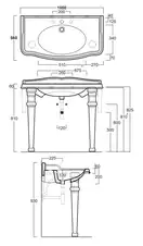 Simas Arcade Раковина 105x56 см, біла (AR874)