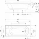 Kolo OPAL PLUS Ванна прямоугольная 160х70 см, белая (XWP136000N)