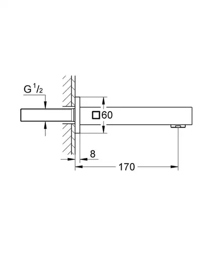 Вилив для ванни Grohe Universal Cube (13303000)