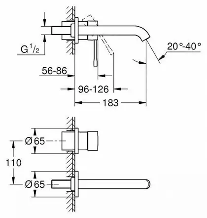 Змішувач для раковини прихованого монтажу Grohe Essence New (19408001) Змішувач для раковини прихованого монтажу Grohe Essence New (19408001)