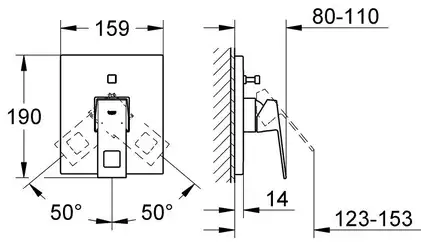Grohe Eurocube Змішувач для ванни, хром (19896000)