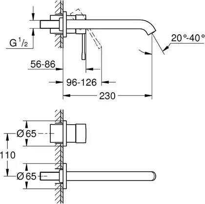 Змішувач для раковини прихованого монтажу Grohe Essence New (19967001) Змішувач для раковини прихованого монтажу Grohe Essence New (19967001)