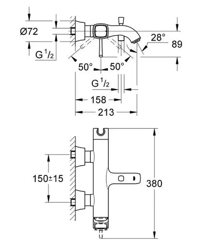 Grohe Grandera Змішувач для ванни, хром (23317000)