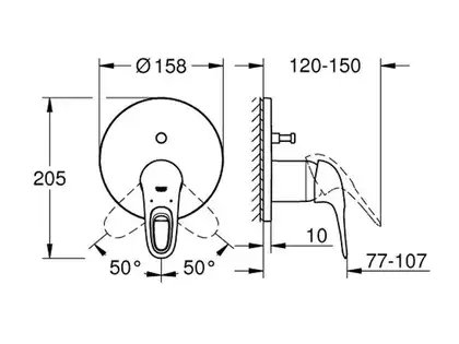 Grohe Eurostyle Змішувач на 2 споживача, хром (24049003)
