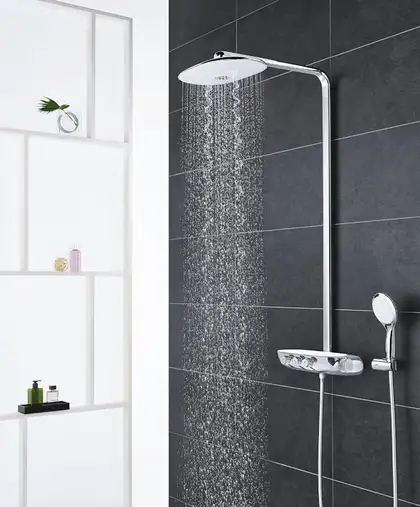 Душова система з термостатом для настінного монтажу Grohe Rainshower System SmartControl 360 (26250LS0) Душова система з термостатом для настінного монтажу Grohe Rainshower System SmartControl 360 (26250LS0)