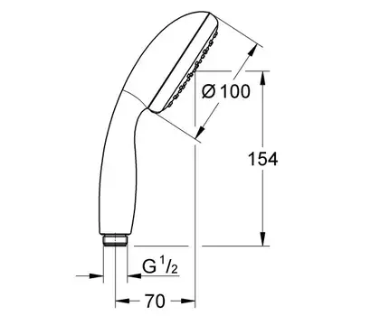 Ручний душ, 1 режим струменя Grohe New Tempesta Classic (27852001) Ручний душ, 1 режим струменя Grohe New Tempesta Classic (27852001)