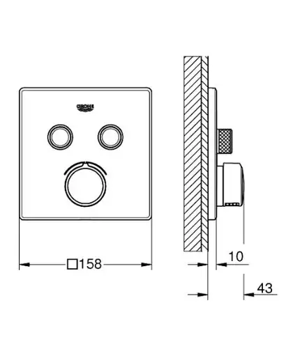 Grohe SmartControl Змішувач прихований, хром (29148000)