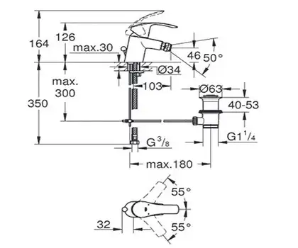Змішувач для біде Grohe Eurosmart, хром (32929002)