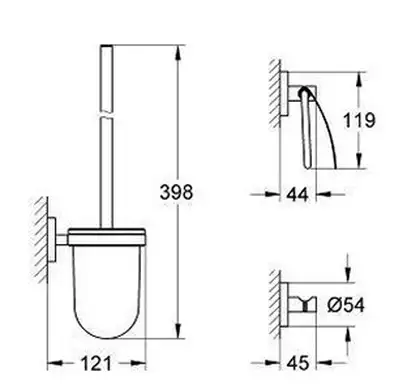 Набір аксесуарів 3 в 1 Grohe Essentials New (40407001) Набір аксесуарів 3 в 1 Grohe Essentials New (40407001)