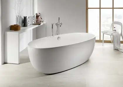 Ванна акриловая Roca Virginia 170 х 80 см, в комплекте с ножками и сифоном (A24T438000)
