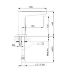 15454501 Sensomax Photocell Змішувач для раковини на фотоелементах, підкл. 1/2, хром Adell (15454501)