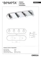 Omega Планка з 4-ма гачками 104405212 Bemeta ЧЕСЬКА РЕСПУБЛІКА