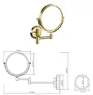 106101698 mirror Retro Дзеркало косметичне(золото), Bemeta (106101698)